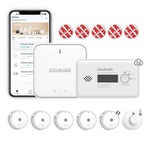 Gateway and 5 Smoke & 1 CO & 1 Heat Alarm