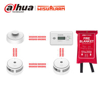 4PC Interlinked Smoke & CO & Heat Alarm Set New & Fire Blanket