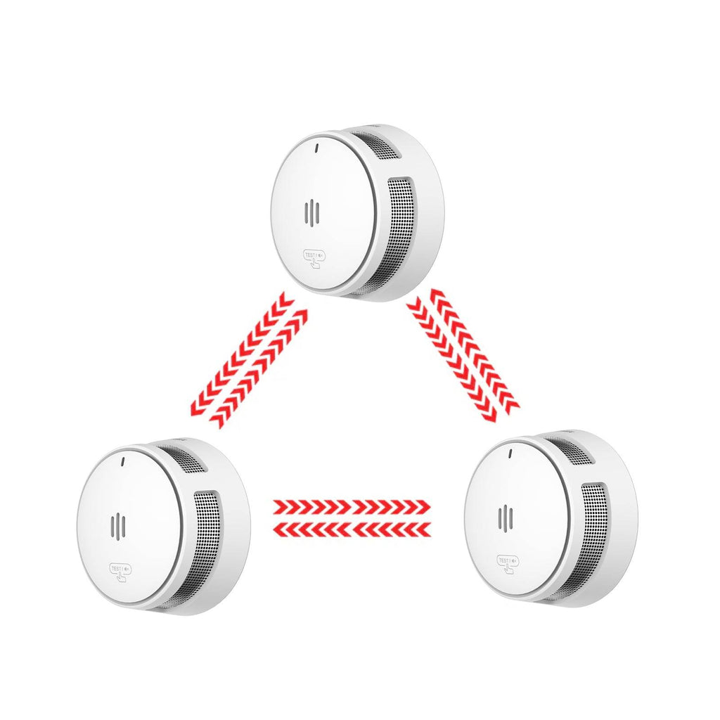 3pcs interlinked smoke alarms