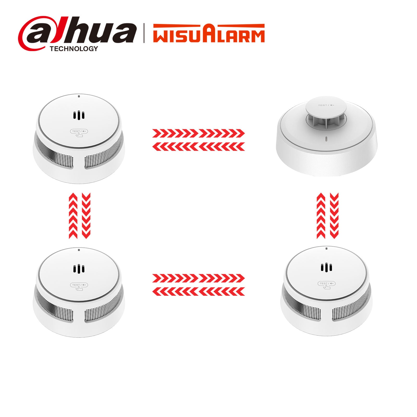 BD-3S1H-R8-NEW 4PC Interlinked Smoke And Heat Alarms Image 1