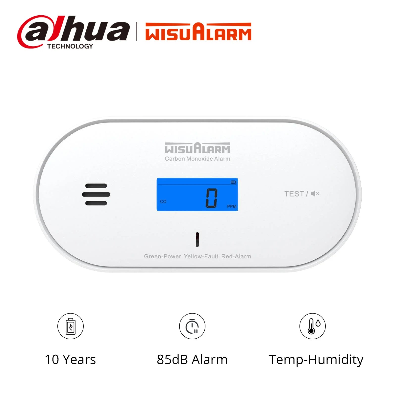 Carbon Monoxide Alarm 3 IN 1 With 10 Years Battery