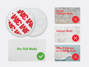 Magnetic Adhesive Pad Recommended Wall Surfaces