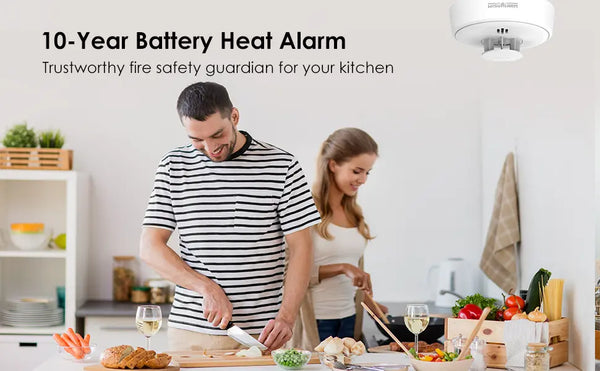 H01 heat alarm 10 years battery lifetime
