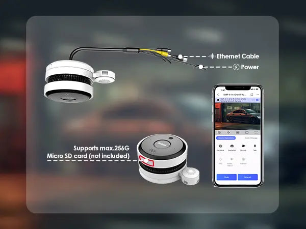 HY-SAV849HA-ET smoke sensing network camera how to install
