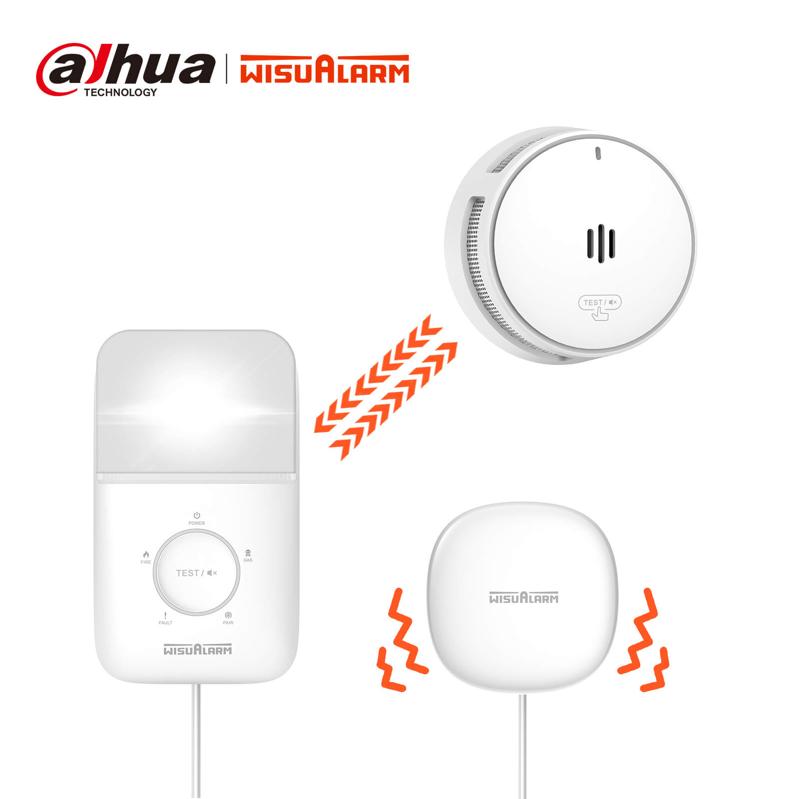 Smoke Alarm Kit for Deaf & Hard of Hearing – With Strobe & Bed Shaker