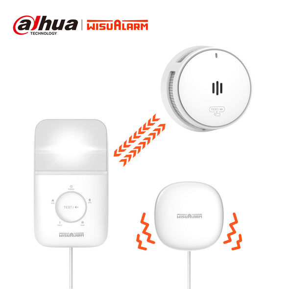 Smoke Alarm Kit for Deaf & Hard of Hearing – With Strobe & Bed Shaker