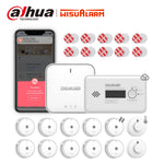 Afbeelding in Gallery-weergave laden, Wisualarm ultimate smart security kit with 10 smoke detectors, gateway, CO alarm, and magnetic adhesive pads controlled by smartphone app
