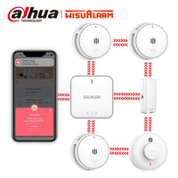 Wisualarm BD-1G3S1H1E-R8 wirelss gateway and smoke alarm and heat alarm and environmental sensor bundle