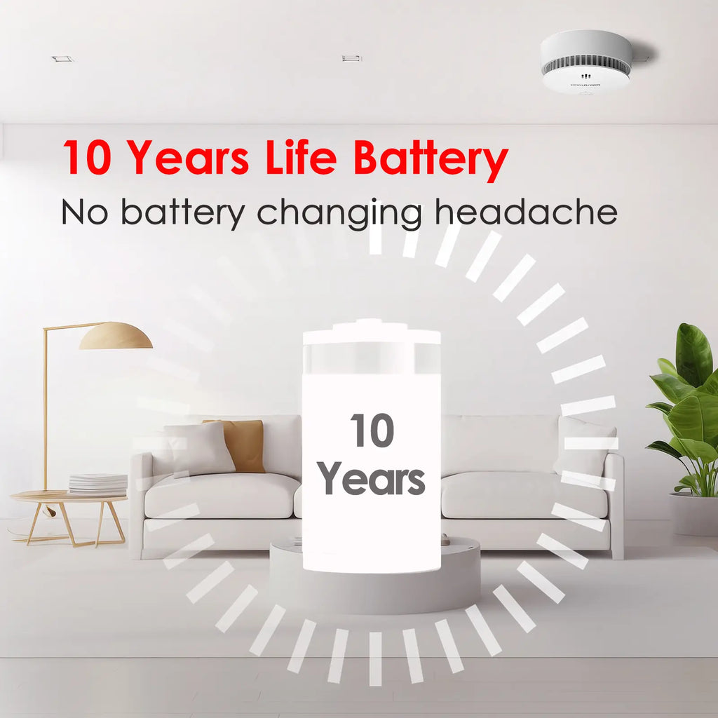 Wisualarm DHI-HY-SA20A standalone smoke alarm 10 years life battery, no battery changing headache.