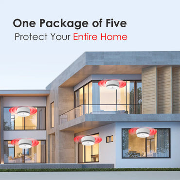Wisualarm DHI-HY-SA20A smoke alarm one package of five, protect your entire home.