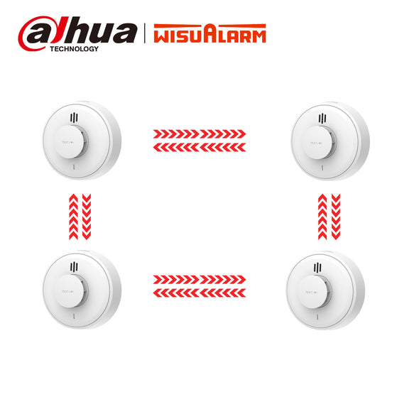 Wisualarm H01-R8-4PCS Interlinked heat alarms 4pcs