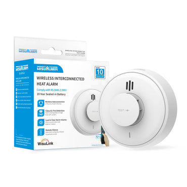 Wisualarm H01-R8 Interlinked Heat Alarm Package Box
