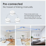 Load image into Gallery viewer, Wisualarm S04-R8-3pcs_interlinked_smoke_alarms_pre-connected_set
