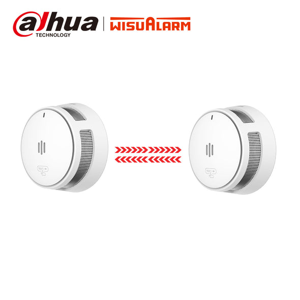 Wisualarm 2-pack interlinked smoke detectors wireless network with 10 year battery for reliable home fire safety