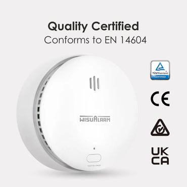 Wisualarm smoke alarm certification conforms to EN 14604