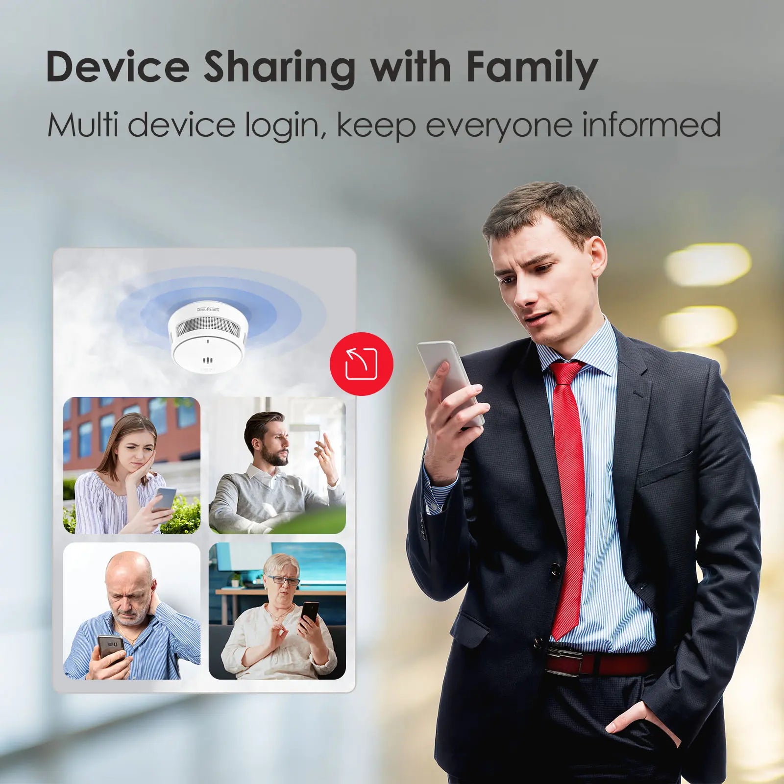 gateway connect to smoke alarm to sharing device with your family