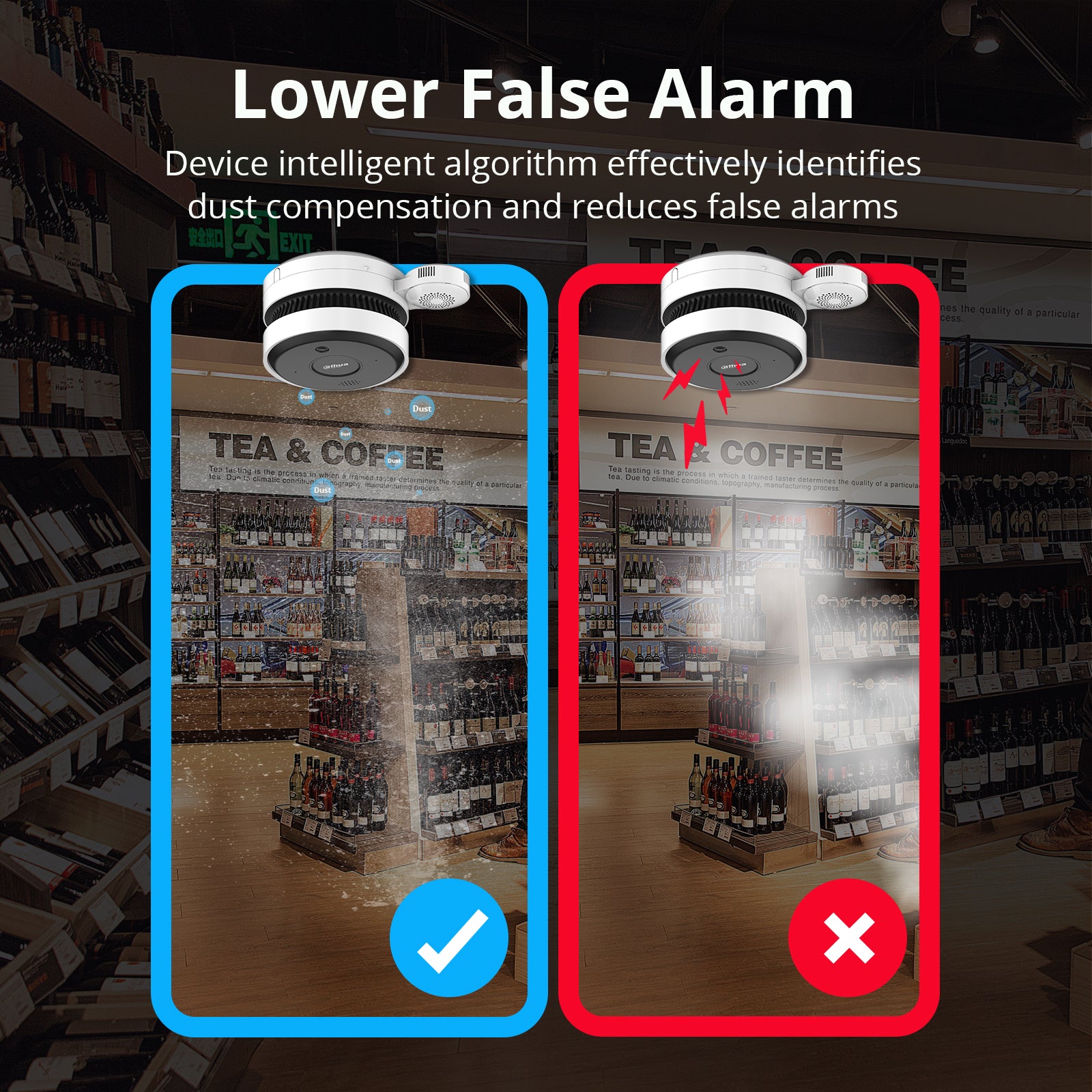 smoke sensing detection camera pro lower false alarm